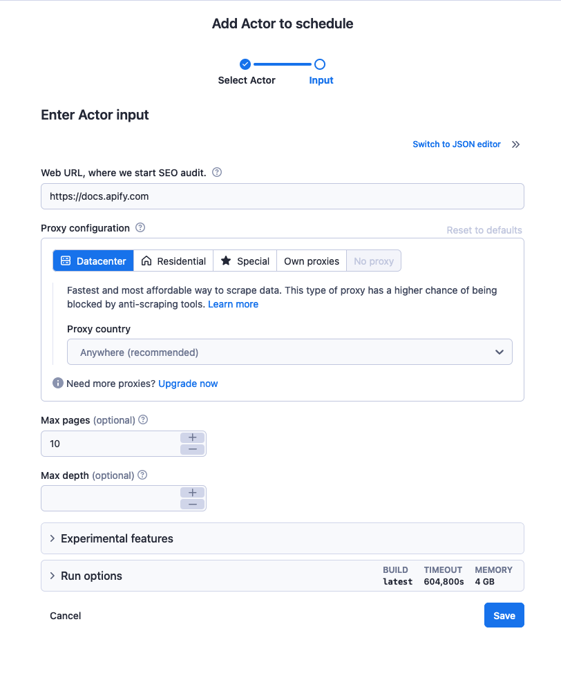Add Actor to schedule